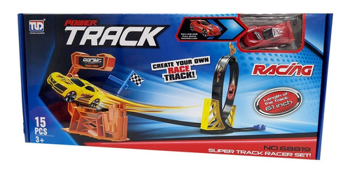 Pista De Autos Con Lanzador Power Track Racing Loop 360 Grds