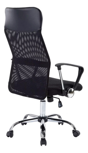 Sillon Mesh Ejecutivo Respaldo Alto Silla Escritorio Baires4 Color Negro
