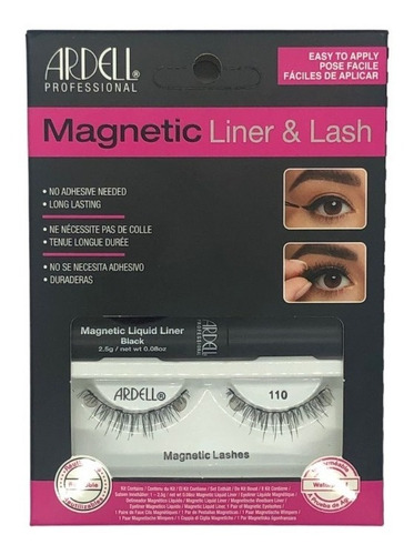 Kit Pestañas Magnéticas Liner & Lash 110 Ardell Negro