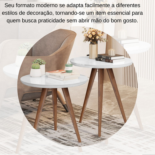 Mesa Lateral Mesa De Apoio Mesinha Pé Palito Cores Cor Branco