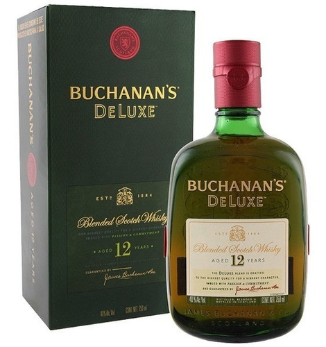  Buchanan's deluxe 12 Años whisky 750ml origen Escocia