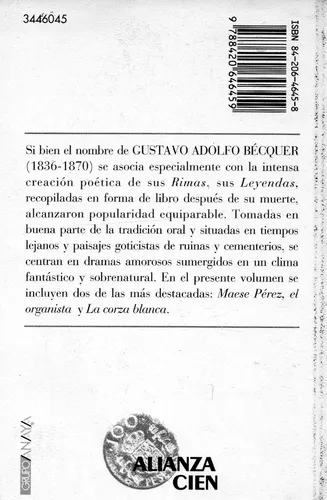Maese Pérez, El Organista - La Corza Blanca G. A. Bécquer (Usado)