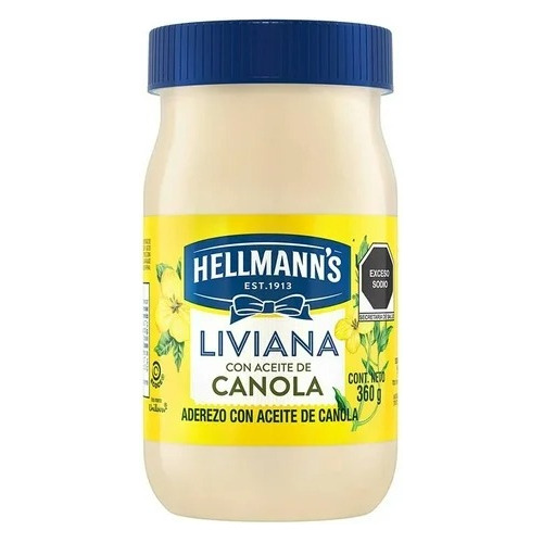 Aderezo Liviana Con Aceite De Cánola Hellmann´s 360 G