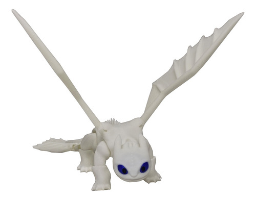 Dragão Fúria Da Luz Branco Articulado Como Treinar 3d