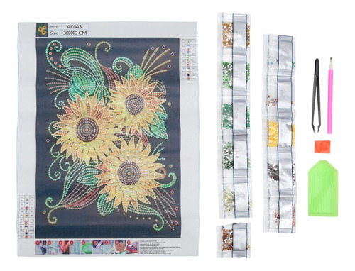 Exquisite Shiny Sunflower Pattern Rhinestone Painting Kit