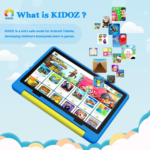 Tablet Jeazans Kids De 10 Pulgadas Con Android 14, 64 Gb De