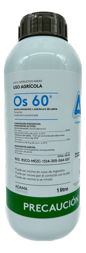 Os 60 Fungicida Azufre Elemental + Oxicloruro De Cobre 1 Lt