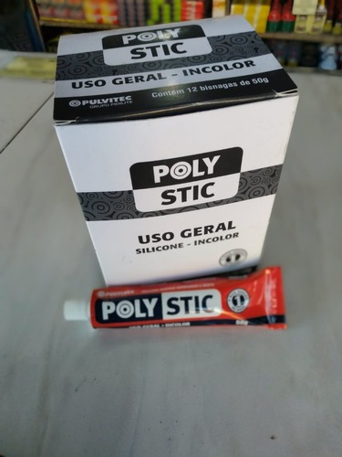 Silicone Uso Geral Incolor 50g Acético Pulvitec C/12 Oferta