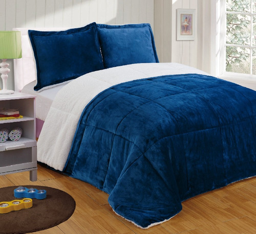 Juego De Edredón Reversible 3 Piezas Micromink Sherpa