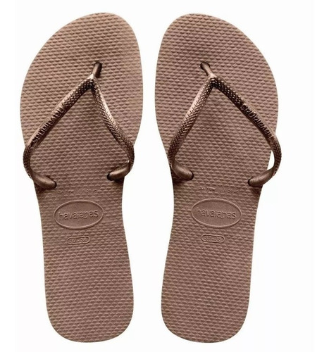 Zonazero Havaianas Ojotas Flat Rose Gold Mujer Originales 