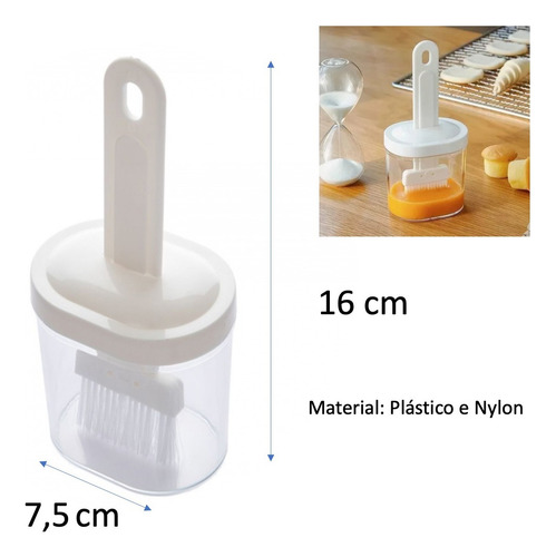 Pincel Culinário Reservatório Cozinha Pão Confeitaria 2 Unid