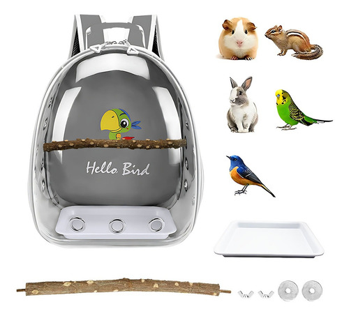 Mochila para Loros Aves Transportadora con Percha para Pájaros Perico Soporte Bandeja Extraíble Lavable Portátil para Periquito Canario Ave Cacatúas Conuras Pinzones AZYAADIXX ML2PET137