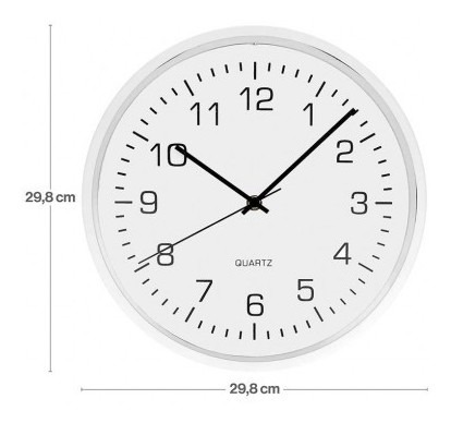 Reloj De Pared Free Home 30 Cm Blanco Reloj De Pared Tk668