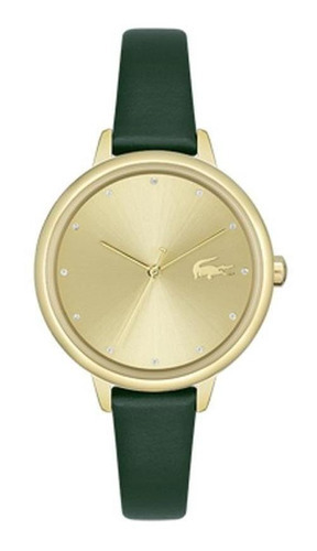 Reloj Lacoste Cannes Dama Color Verde Y Dorado Mod 2001230