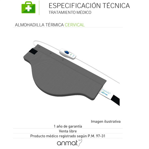 Imagen 2 de 7 de Almohadilla Cervical Termica Electrica Silfab Cuello Al92