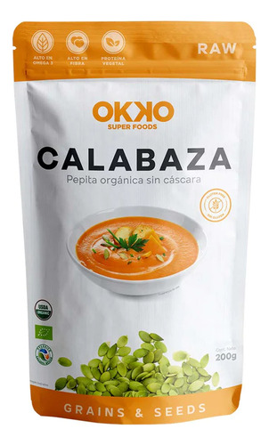 Pepita De Calabaza Sin Cascara 200gr Okko Super Foods