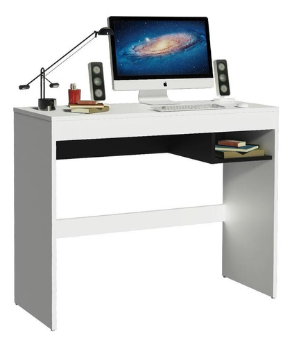 Mesa de PC com móveis modernos Madesa Rubí - Branca