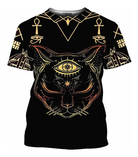 Hjb Dios Ojo De Horus 3d Retro Camiseta Egipcia