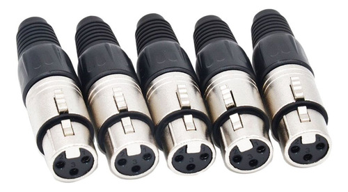 10 Conectores De Soldadura Xlr De 3 Pines, 5 Conectores Mach