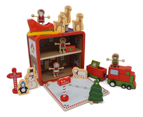 Jack Rabbit Creations Set Juego Con Maleta Taller Papá Noel,