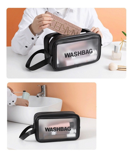 Neceser Bolsas Portátil De Maquillaje Transparente 2 Pcs