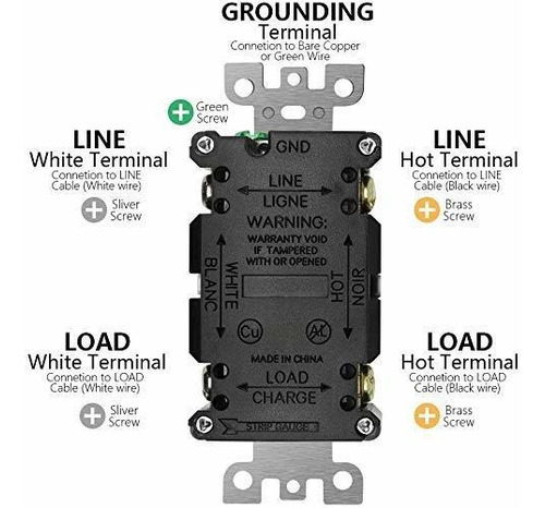 Gfci Outlet 20 Amp 10 Pack Ul Listado Resistente