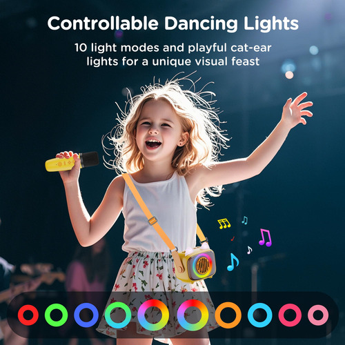Máquina De Karaoke Bigasuo Para Niños Con 2 Micrófonos Inalá