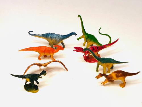 Set De Dinosaurios X8 Dino Regalo Niños Navidad