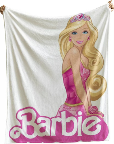 Frazada Super Linda Y Comoda Barbie 160x250cm Barbie Blanco