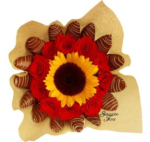 Arreglos Frutales Ramo Flores Fresas Chocolate Rosas Quito