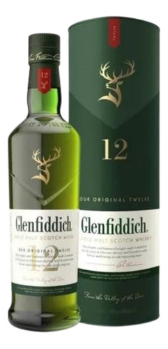 Whisky Glenfiddich 12 Años Single Malt 750ml Con Estuche