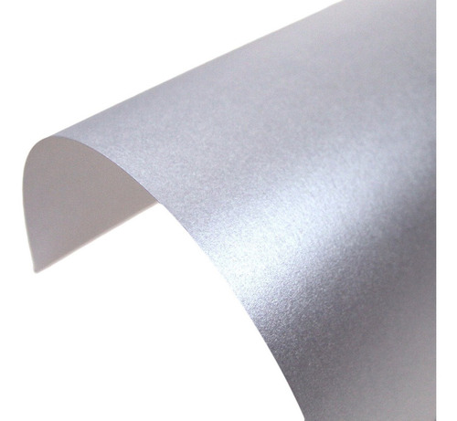 100 Sobres Mini Dinero Papel Nacarado 140g 8x11cm Color Plata / Stardream Silver