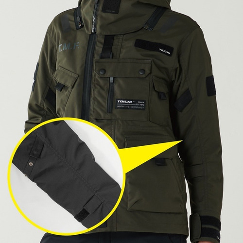 Imagen 5 de 10 de Campera Moto Rs-taichi Monster Black Adventure Invierno