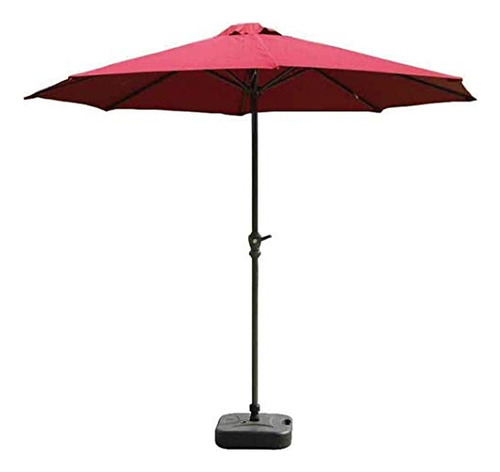 Parasol De Jardín 9ft/2.7m Con Manivela Para Patio Y Mes