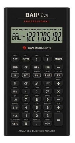 Calculadora Financiera Texas Instruments Ti Ba Ii Plus Profe