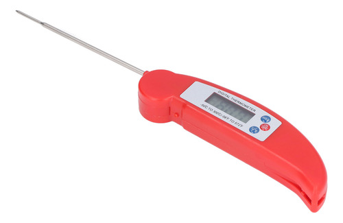 Medición De Temperatura Con Termómetro Digital Rojo Y Rojo P