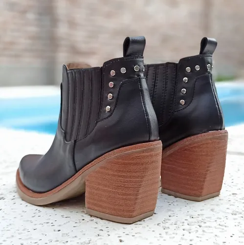 Botas Texanas Mujer Cuero Vacuno Botinetas Livianas