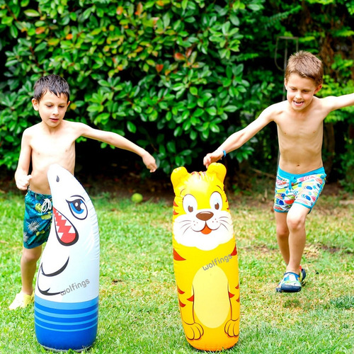 Imagen 6 de 10 de Juego Involcable Inflable Boxeo Juguete Niños Y Bebes Pileta