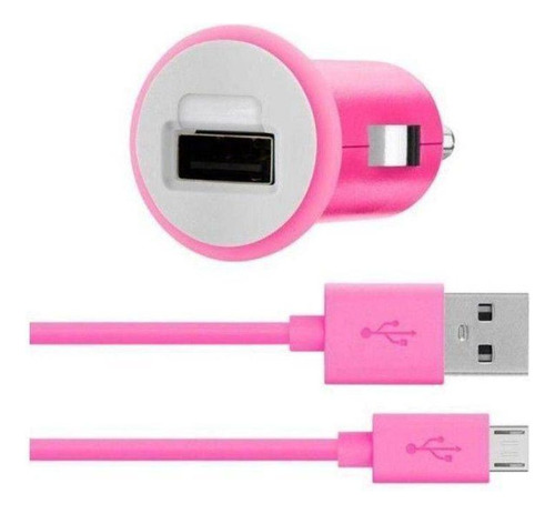 Cargador De Auto Belkin Micro 2.1a Univ W/4 Microusb Rosa