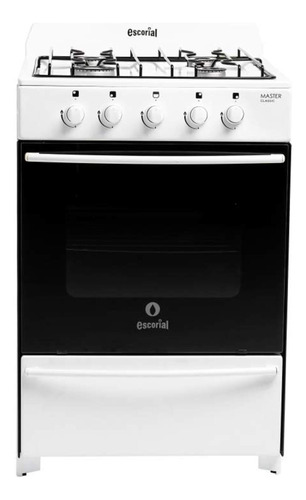 Cocina Escorial Master Classic A Gas 4 Hornallas Blanca Gn