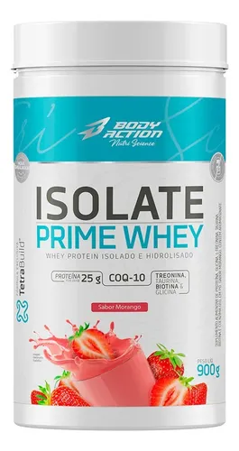 comprar Isolate Prime Whey 900g - Sabor Morango - Body Action