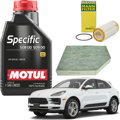 Kit Revisão Motul 0w20 Porsche Macan 2.0 2020 2021 2022 2023