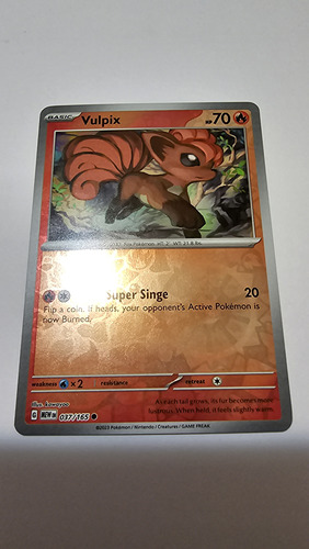 Pokemon Card Game Vulpix Reverse 151