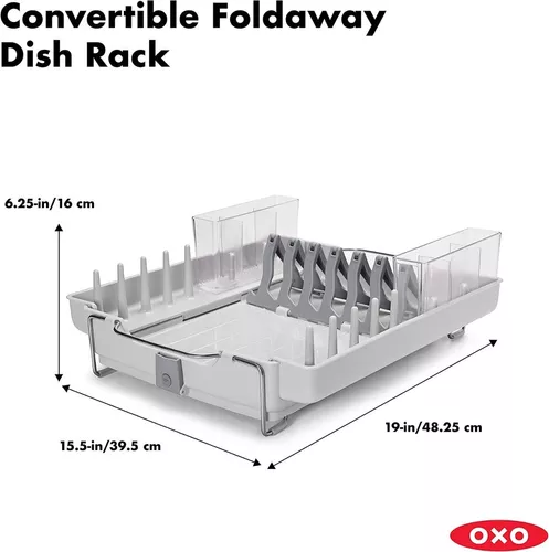 Escurridor Plegable De Platos-platero Convertible Acero Inox