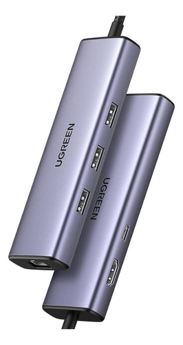 Hub Usb-c 6 En 1 Ugreen 3 Usb-a, 1 Usb-c, Hdmi 4k/30hz