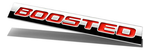 Emblema Metálico Cromado Boosted (letra Roja)
