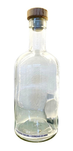 12 Botellas Vidrio Nueva Mezcaleras 750 Ml (c/corcho)