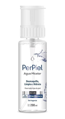 Perpiel Agua Micelar Monofasica Sin Fragancia X 200 Ml