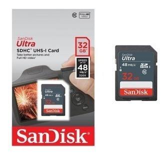 Cartão Sandisk Sdhc Ultra 48mb/s Classe 10 32gb Sd