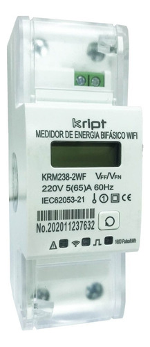 Medidor Bifásico Multifunções 2f/1f+n 65a 220v Wifi Kript